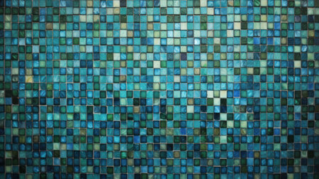Mosaic tile wall texture background. Colorful ceramic mosaic wall backgroundの素材