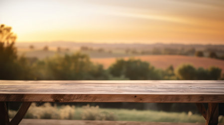 Table Top And Blur Nature of the Background - For Your photomontage or product displayの素材