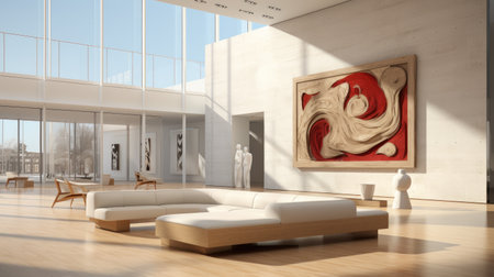 A modern room interior with furnitureの素材