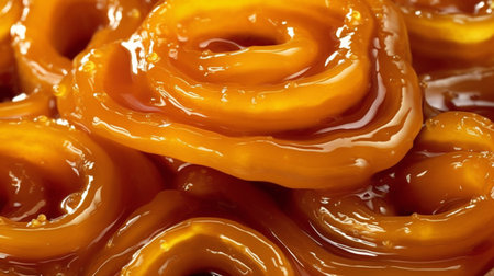 caramelized candied fruit as a background, close-upの素材