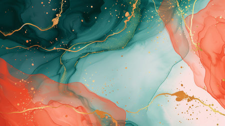 Alcohol ink abstract background. Fluid art. Vector illustration.の写真素材