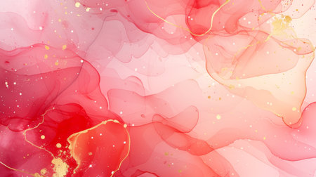 Alcohol ink texture. Pink and gold abstract background. Vector illustration.の写真素材
