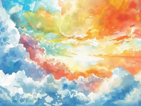 Abstract watercolor background. Acrylic painting. Digital art painting.の素材