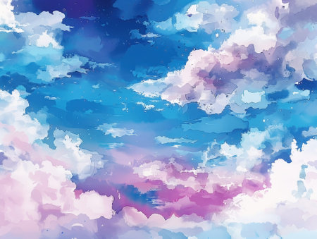 Abstract watercolor background. Digital art painting. Colorful texture.の素材