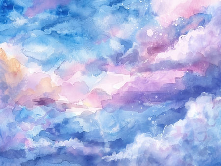 Abstract watercolor background. Hand-drawn illustration for your design.の素材