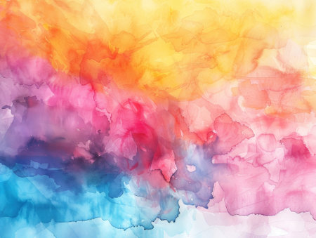 Abstract colorful watercolor for background. Digital art painting. Colorful texture.の素材