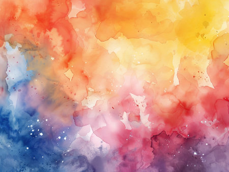 Abstract watercolor background. Hand-drawn illustration. Colorful background.の素材