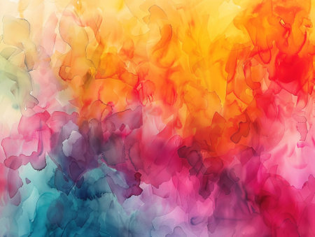 Abstract colorful watercolor background. Multicolored watercolor texture.の素材