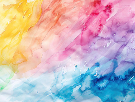 Abstract watercolor background. Hand drawn illustration. Colorful background.の素材