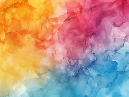 Abstract colorful watercolor background. Hand drawn watercolor texture for your designの素材