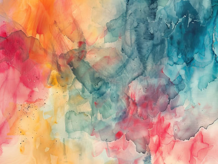 Abstract watercolor background. Hand-painted background. SELF MADE.の素材