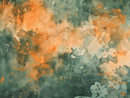 abstract background - rusty metal plate with spots of paint and scratchesの素材