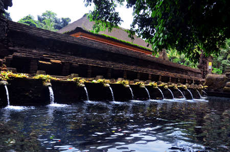 Water Spring at Pura Tirta Empul, Tampaksiring, Gianyar Baliのeditorial素材