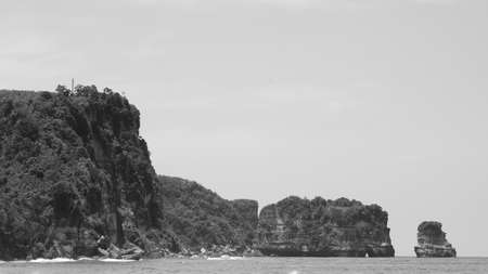 Sanggar Beach in Black and White - Tulungagung, East Java, Indonesia