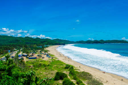 coastline of Soge Beach, Pacitan, East Javaの写真素材