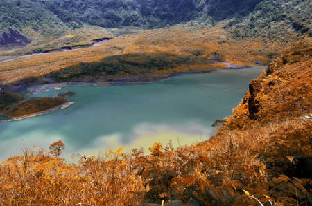 lake in mountains in West Java