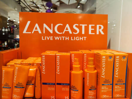 Tan cream and silky oil fast tan Lancaster Sun Beauty Care shining tan in perfume and cosmetics...