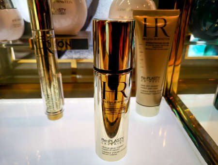 Helena Rubinstein Re-Plasty Pro Filler Eye And Lip Blur and Helena Rubinstein Re-Plasty Laserist at a cosmetics store 22.02. 2021 in Russia, Kazan, Paflyukhina Street 91のeditorial素材