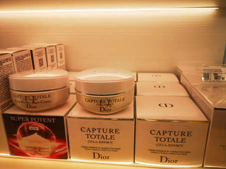 Capture Totale face cream in a perfume and cosmetics store 02.22.2021 in Russia, Kazan, Pavlyukhina street 91.のeditorial素材