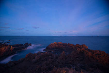 calm beach at la palmaの写真素材