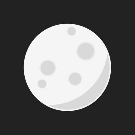 Moon vector flat design illustrationのイラスト素材