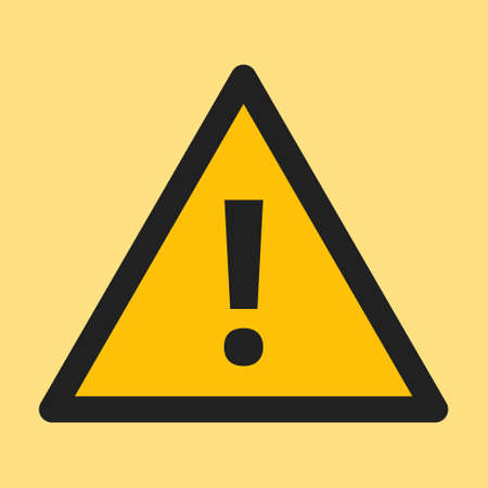 Warning symbol vector flat designのイラスト素材