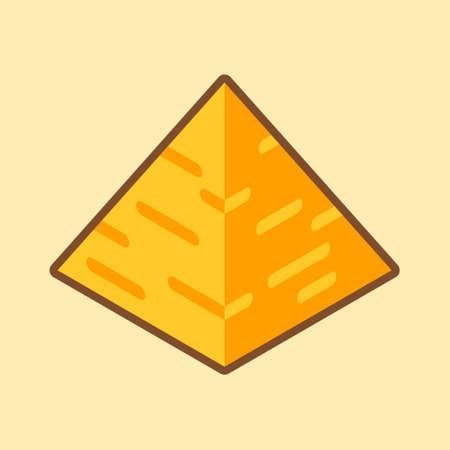 Isometric pyramid icon logo vector illustration simpleのイラスト素材