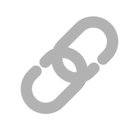 chain icon simple vector flat design illustration gray silhouetteのイラスト素材