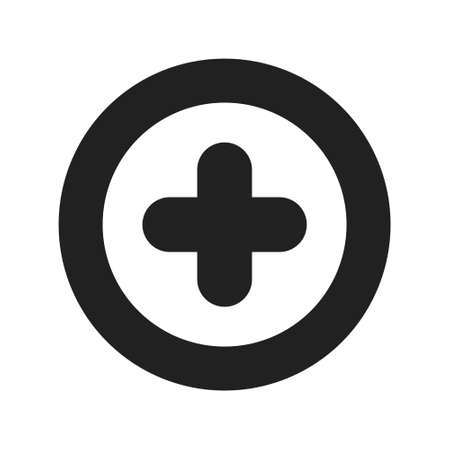 positive icon, plus sign icon symbol, health icon vectorのイラスト素材