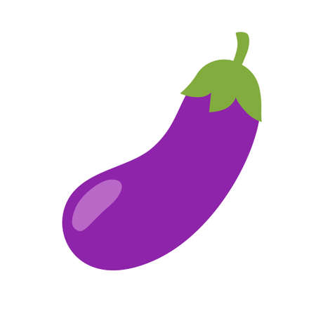 eggplant icon purple vector illustrationのイラスト素材
