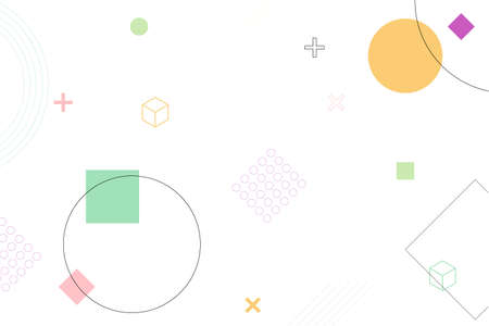 Vector illustration memphis background,modern backgroun,geometric backgroundのイラスト素材
