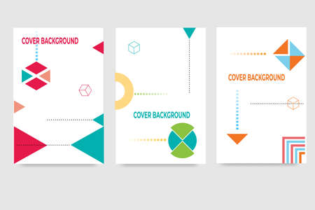 Fluid Abstract templates, cards, color cover set, and creative template sets. Geometric design, fluid, shapes.cover background. Vectorのイラスト素材