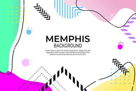 Vector illustration memphis background,modern backgroun,geometric backgroundのイラスト素材