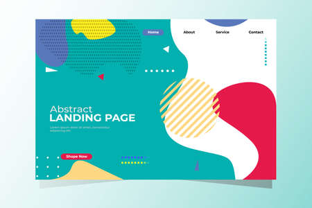 Vector illustration Geometric background landing page, very good for business web background etc.eps10のイラスト素材