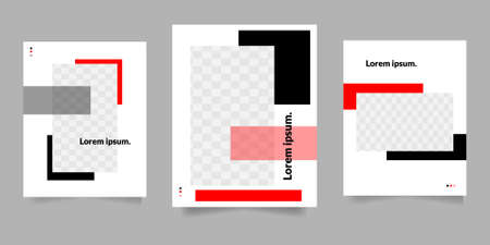 Editable geometric social media post templates, modern minimalist, simple colors are perfect for promoting your products. vector illustrationのイラスト素材