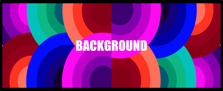 full color circle geometric background
