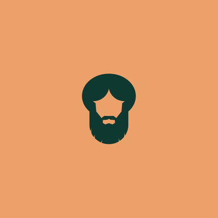 arabic male symbol silhouette beardのイラスト素材