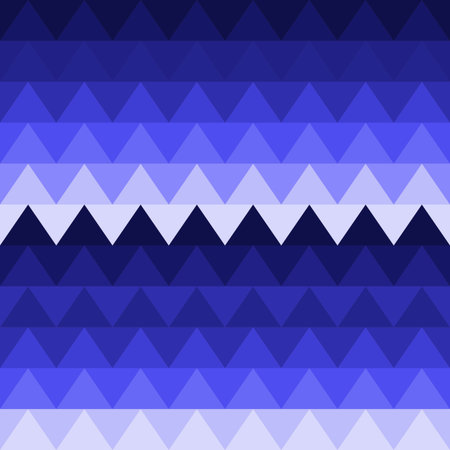 Seamless pattern with blue triangles. Geometric background. Vector illustration.