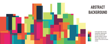 Abstract geometric background with colorful rectangles. Vector illustration for your designのイラスト素材