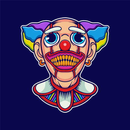 Clown head mascot. Vector illustration of clown head mascot for your companyのイラスト素材
