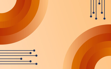 Circle and lines abstract background, technology hi-tech communication concept. Vector illustrationのイラスト素材