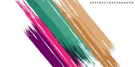 Abstract background with colorful brush strokes. Vector illustration for your design.のイラスト素材