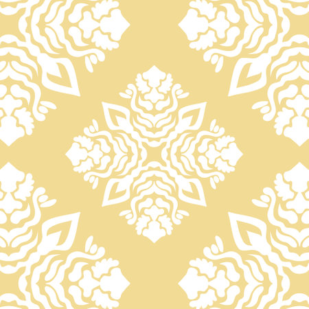 Vector damask seamless pattern. Elegant luxury texture for wallpapers, backgrounds and page fill.のイラスト素材