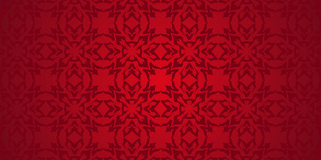 red background with a pattern of geometric elements, vector illustration for designのイラスト素材