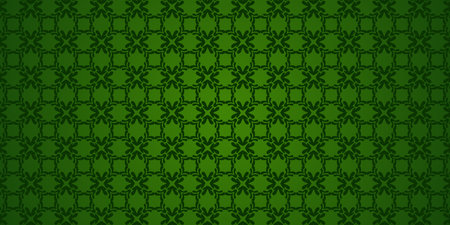Seamless Geometric Pattern. Vector Illustration. Green color.のイラスト素材
