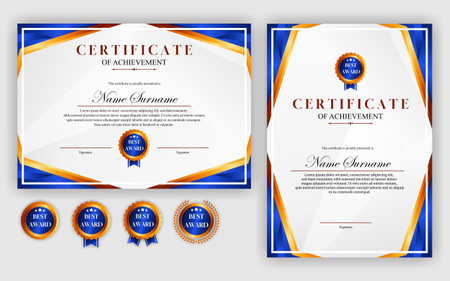 certificate template,diploma layout,Vector Illustration. EPS10のイラスト素材