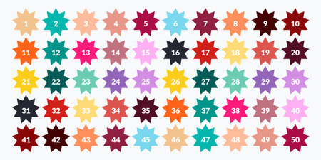Colorful rating stars. Vector illustration for your design. EPS 10のイラスト素材