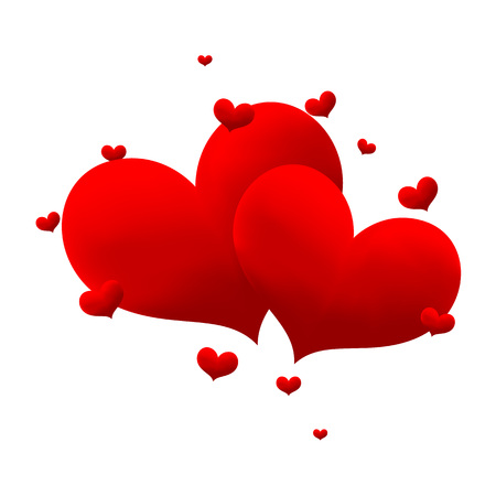 Love heart. Decorative heart background with lot of valentines hearts. Vector illustration for greeting.のイラスト素材