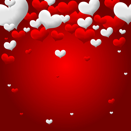 Love heart. Decorative heart background with lot of valentines hearts. Vector illustration for greeting.のイラスト素材