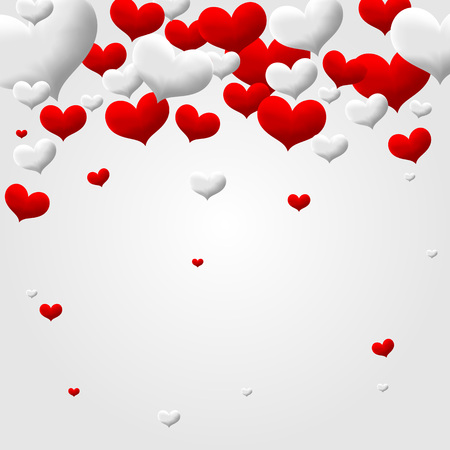 Love heart. Decorative heart background with lot of valentines hearts. Vector illustration for greeting.のイラスト素材